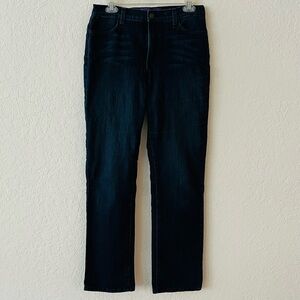 NYDJ Indigo Denim Jeans Embellished Back Pockets Size 8